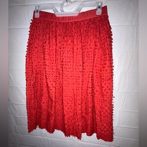 Red J Crew elastic waist skirt